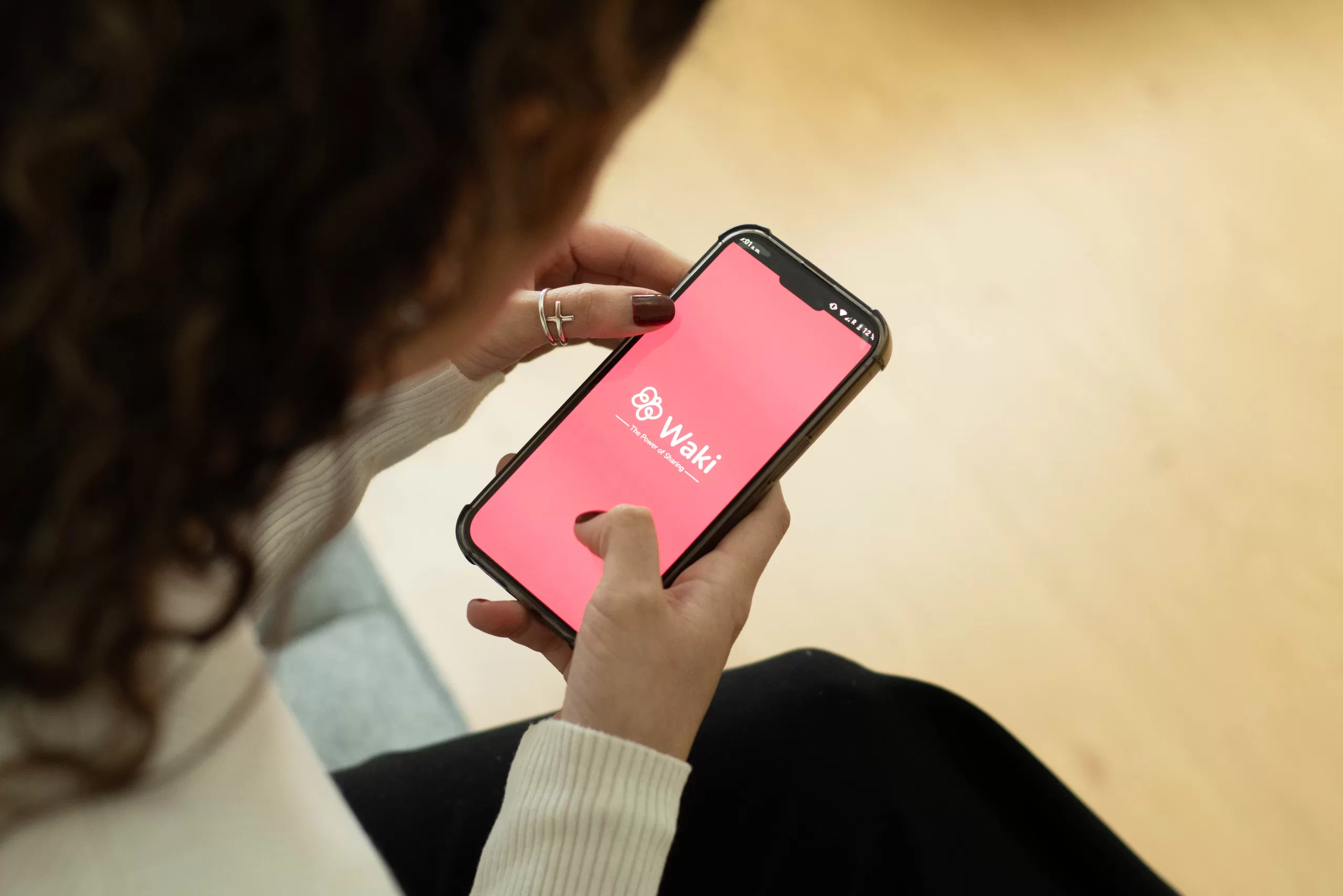Person preparing items to donate from home
