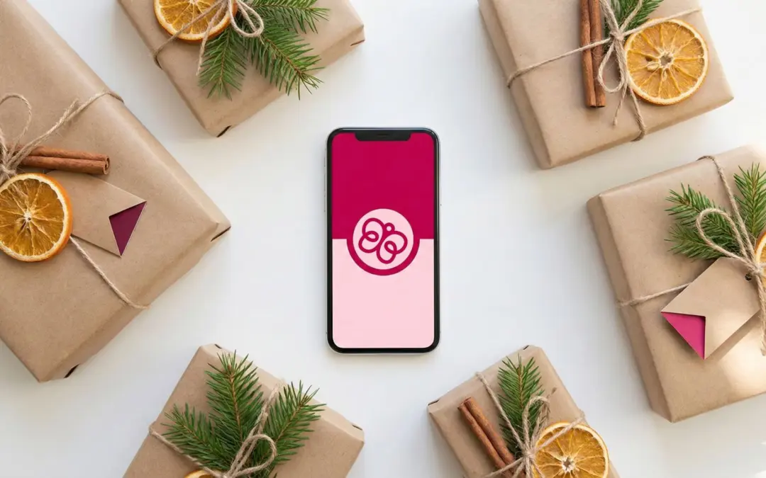 Sustainable Christmas gifts wrapped in recycled paper