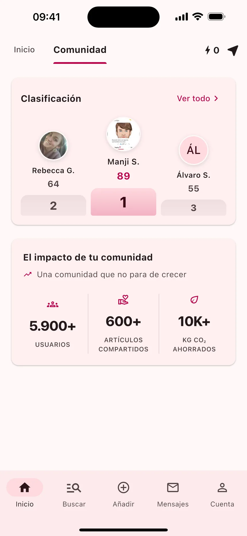 Pantalla de Waki: Intercambia o dona